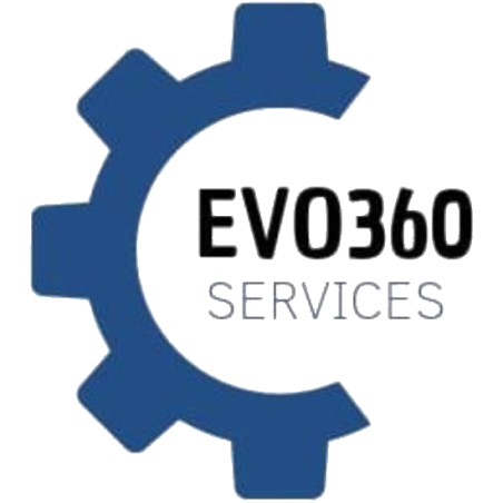 Logotipo EVO360 Services especializado en mantenimiento industrial